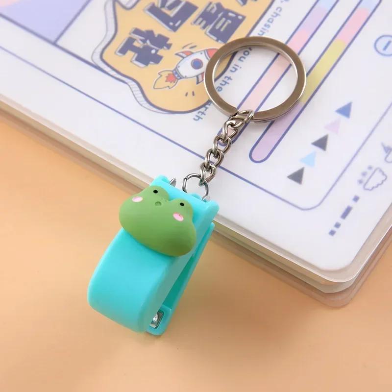 Cartoon Cute Mini Stapler Portable No.10 Staples Binding Tools Stationery Office School File Organizer Supplies Push Clip