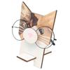 Wooden Eyeglasses Holder Cute Cat Appearance Light Spectacle Holder Stand for Storaging Glasses Rings Necklaces