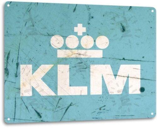 Royal Dutch Airlines KLM Retro Logo Jet Airplane Vintage Decor Metal Tin SignAluminum 20x30cm(7.8x11.8inch)