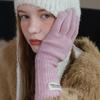MAC MOC Sso Ok Sook Rabbit Fur Wool Logo Gloves_6 Colors
