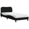 VidaXL Lit avec matelas noir 80x200 cm tissu, meuble de chambre à coucher, lit simple, cadre de lit incurvé, sommier, lit en 3208494