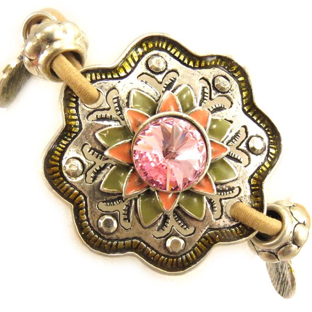 Les Trésors De Lily [E5844] - Designer Bracelet 'Memories of the Past' Amber Pink