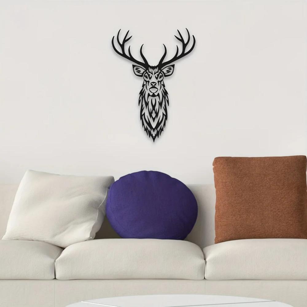 Personalized Deer Metal Wall Art - 1pc Indoor/Outdoor Decor, Perfect for Housewarming or Christmas Gifts | Unique Deer Signs