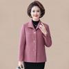 Women's Wool Coat for Ages 40-60: Thickened Autumn & Winter Overcoat with Cotton - Short Style