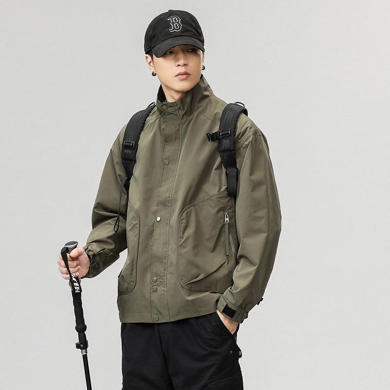 Black Jacket Men'S Loose Large Size Casual Tooling Men'S Jacket Jacket Clothes Trendy Brand
