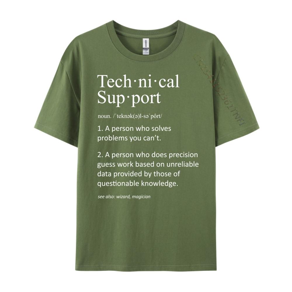 Funny Technical Support Definition Computer T Shirts For Men Graphic T Shirts Cool Fashionable and Trendy Camiseta