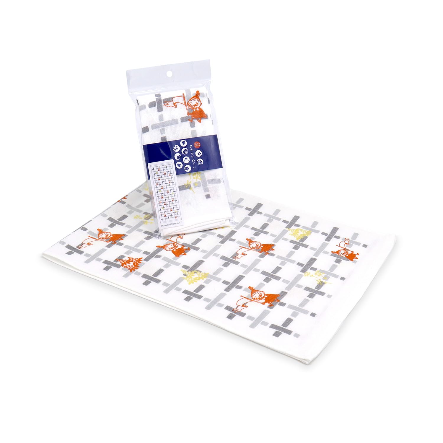 

Towel Museum Tenugui Made in 34 x Moomin Treasure Island Towel, Japan, 100% Cotton, Approx. 90cm, Design, Gray, 47-0212120 серый