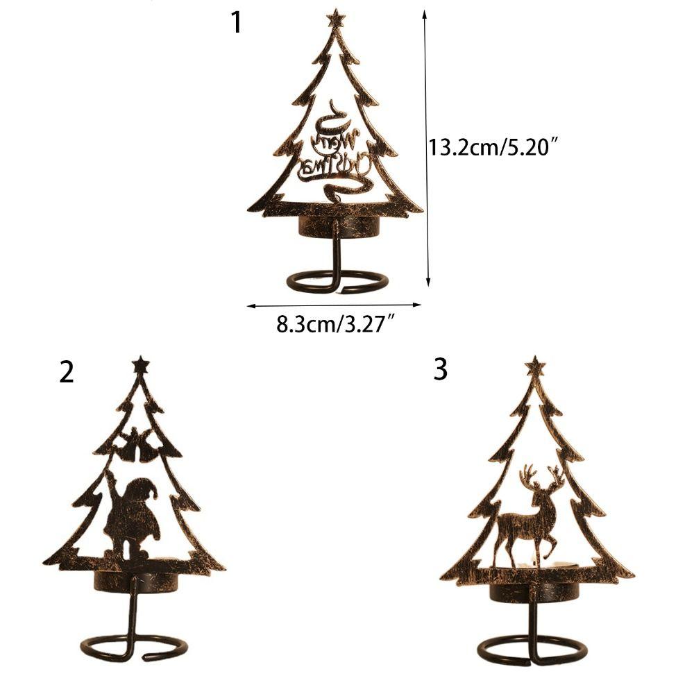 Christmas Scene Christmas Candlestick Iron Art Aromatherapy Candle Holder   Living Room