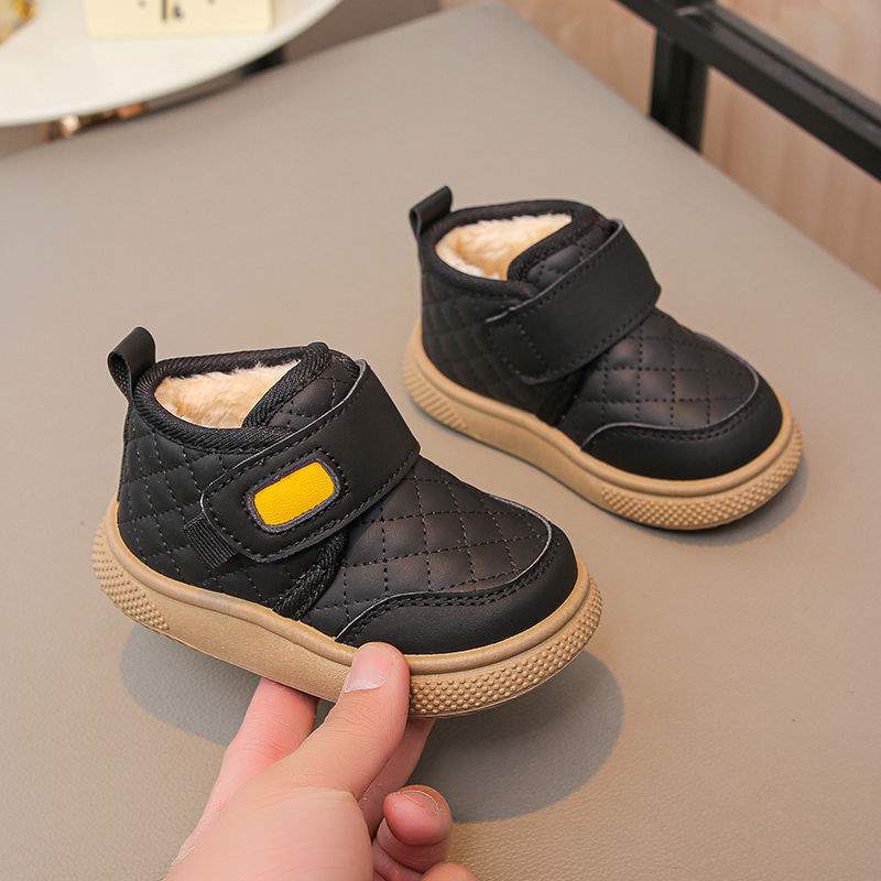Classmates Children's Boots Boys Martin Baby Cotton Shoes Girls Winter New Fleece Warm Short Boots Snow Cotton Boots