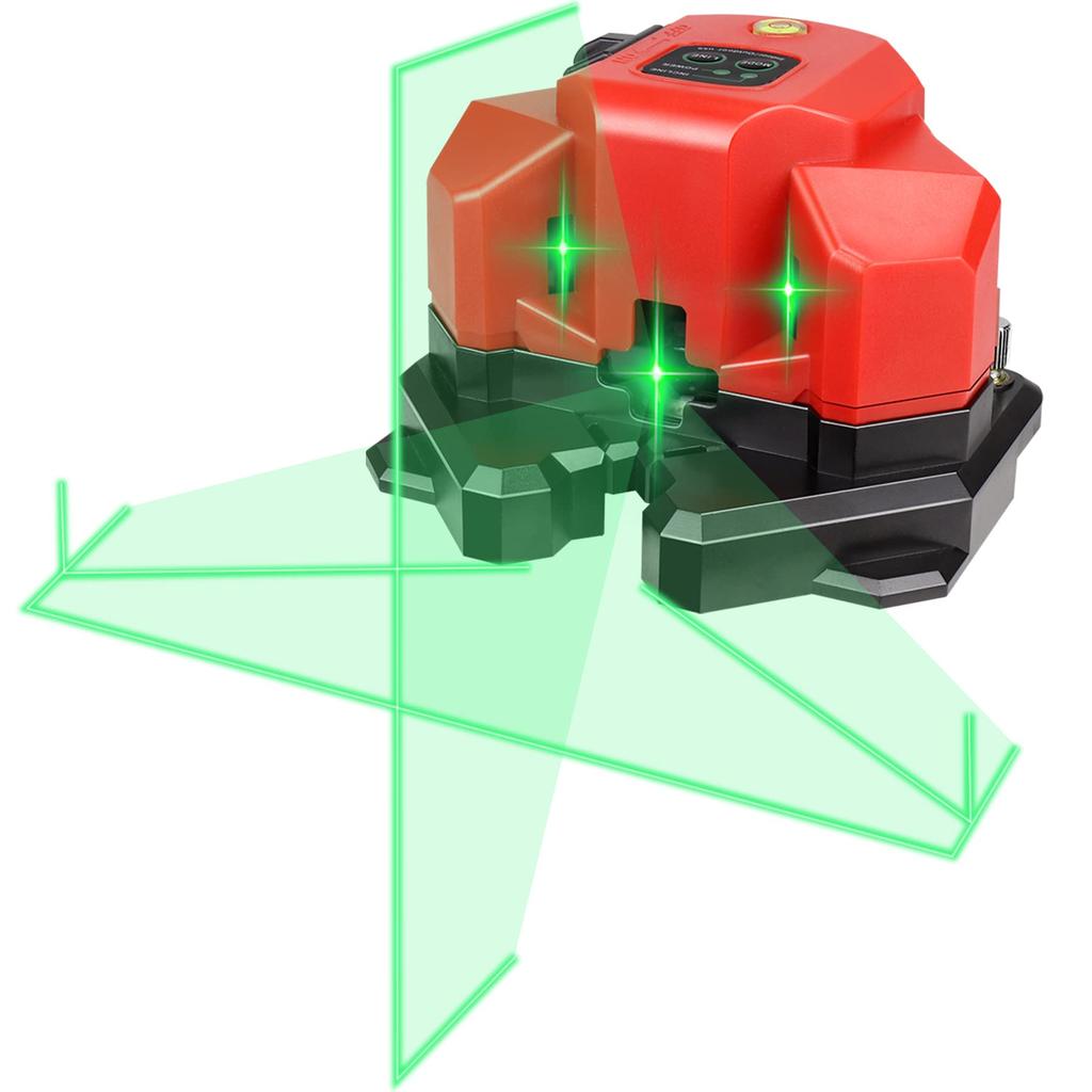 Firecore F310G Green Floor High Cross Large Horizontal Vertical Laser for Tiling Laser, Brightness, Line, Square, Line, Line, Level, 90° Line, 45°