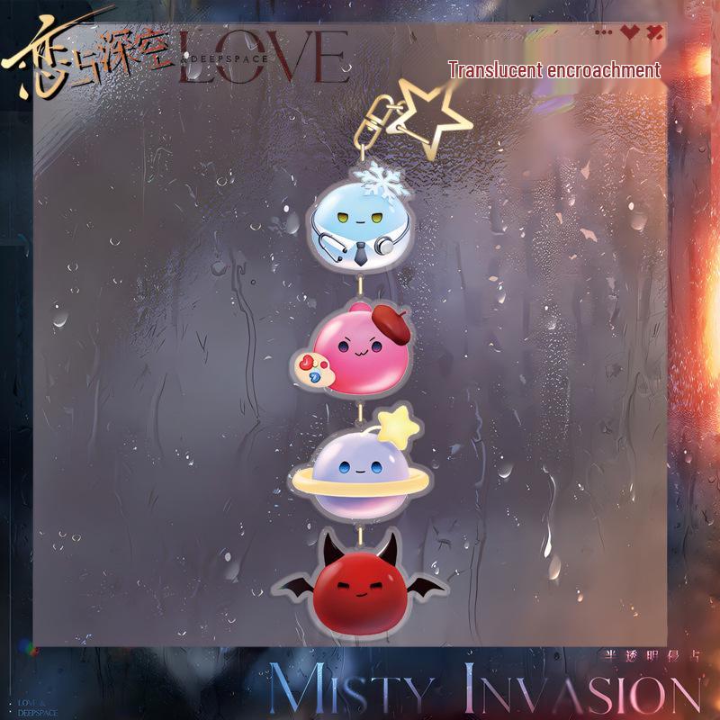 Double-Sided Flashing Badge: Love & Deepspace Acrylic Standee with Qin Che, Shen Xinghui, Li Shen & Qi Yu Charms