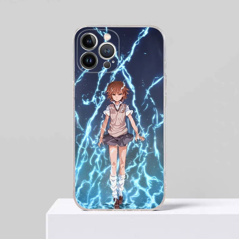 

A Certain Scientific Railgun Anime Transparent Phone Case For iPhone 16 15 14 13 12 11 Pro Max Plus Soft Cover iPhone 14