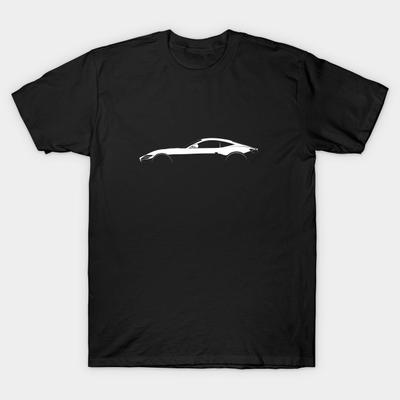Asian Size Men Print T-shirt Ferrari Roma Silhouette No-Cut Heat Transfer Print Cotton Tshirt