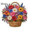 Schichtstoff Bastelblumenkorb Patchwork DIY-Set, Blumen Anfängerfreundliche Nähsets 3D Florales Projekt für Erwachsene, Handgemachte Geschenkidee