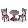 Miniaturowy bajkowy stół ogrodowy krzesło rzemiosło żywiczne mikro element dekoracji krajobrazu ozdoba dekoracyjna