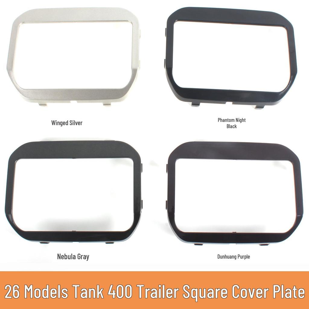 26 Models Tiger Head Trailer Hitch Cover, Nebula Gray & Silver, Square Mouth Protective Cap, Phantasmal Purple Design