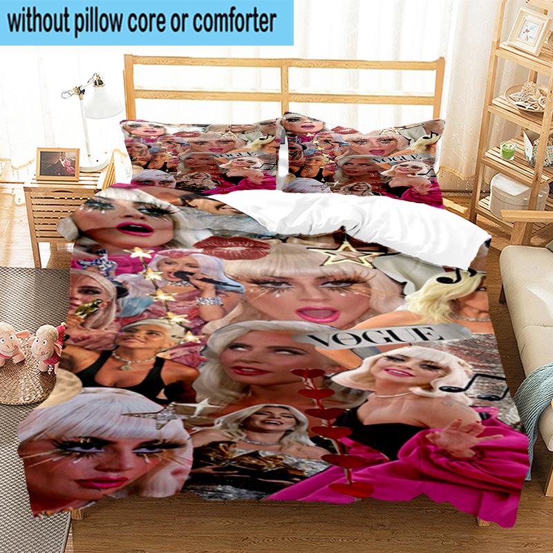 3PCS pop Lady music 3pcs Bedding,Including 3PCS Duvet Cover And 2pcs Pillowcases Perfect for Christmas,Ideal for Bedroom, Dormitory