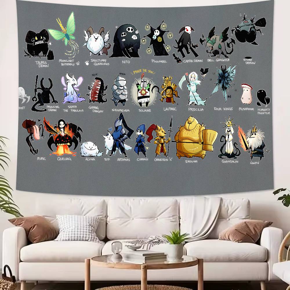 TOP Soul Like Action Game Cool Soul Dark AArtoriasS Knight the AAbysswalkerS Large Tapestry Wall Rugs Dorm Art Home Decor Wall