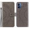 For Motorola Moto G54 5G Wallet PU Leather Phone Case Mandala Flower Imprinted Stand Cover with Strap