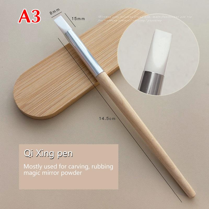 Silicone Wooden Pole Nail Art Pen Brush Uv Gel Polish Tip 3D Image Diy Dotting Polish Brushes Sculpture Pen Diy Manicure Tool