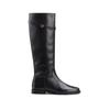 Cowhide Version Retro Small Gold Buckle Leather Platform Boots Women's Belt Buckle Thick Heel Knight Boots Tall Boots Long Boots