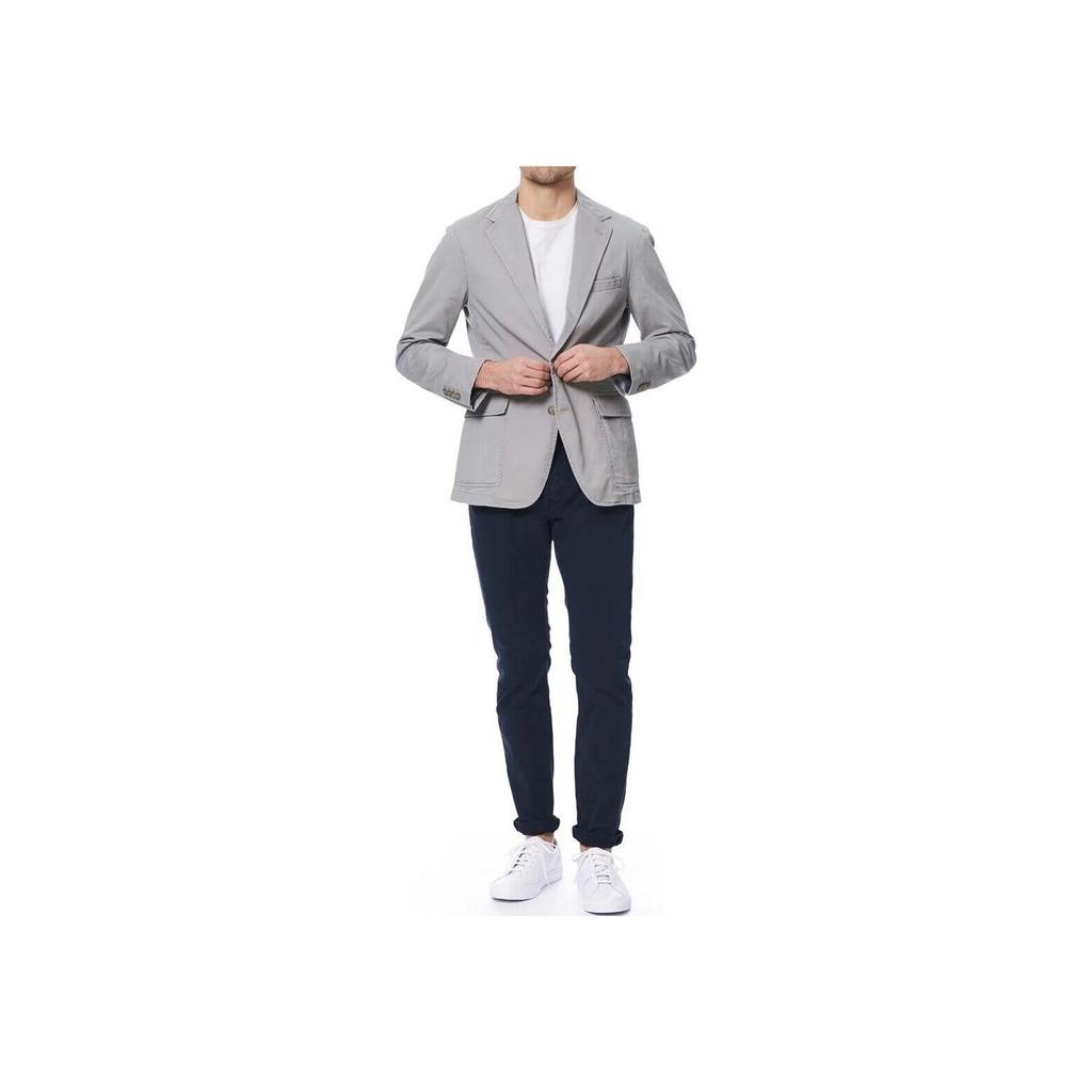 Polo Ralph Lauren Solid Color Single-Breasted Flap Pocket Long Sleeve Blazer Men Blazers Gray 715754089-018