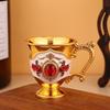 Zinklegierung ist ein hohes Weinglas, eine halbe Tael Baijiu-Tasse, Haushaltsornamente, hochwertiges doppeltes Biss-Weinglas