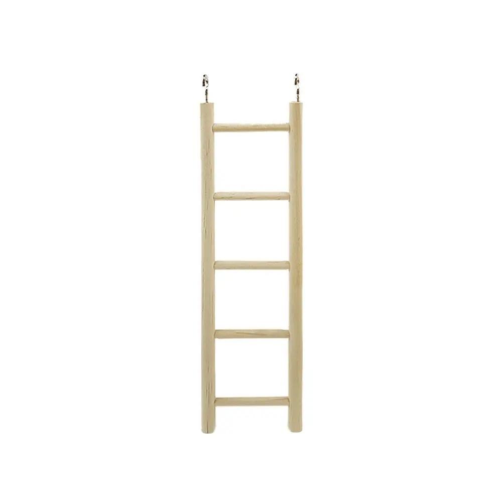 Wooden Bird Cage Funny Staircase Pets Accessories with Hooks Multisize Simple Parrot Cage Toy Myna Climbing Toys Frame Parrot