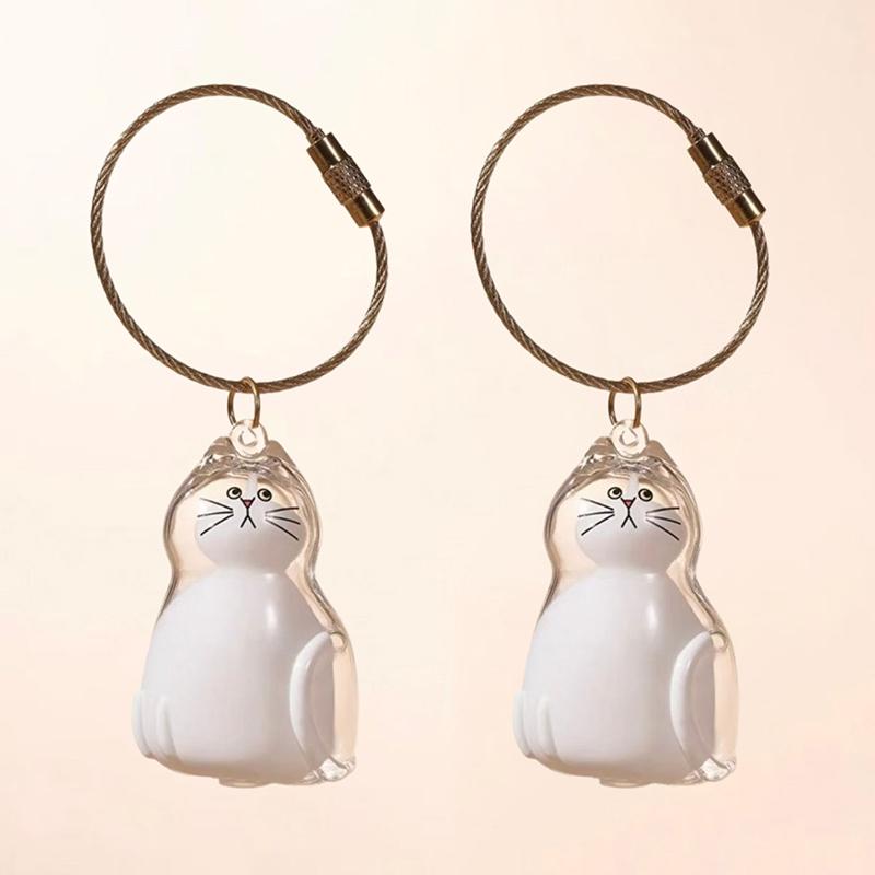 

2 шт. Прозрачная коробка для хранения кошачьей шерсти, подвеска, капсула для кошачьей шерсти, памятный коллекционный мешочек, подвеска-брелок, кошачьи аксессуары