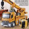 1/50 Crane Toy Metal DieCast Crane Model,Construction Truck Toys with Simulated Sounds and Lights,Suitable for Ages 3 and Up Toy Crane for Boys