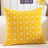 Design Nordic Ins Plush Geometric Black Yellow Sofa Pillow Pillow Cushion