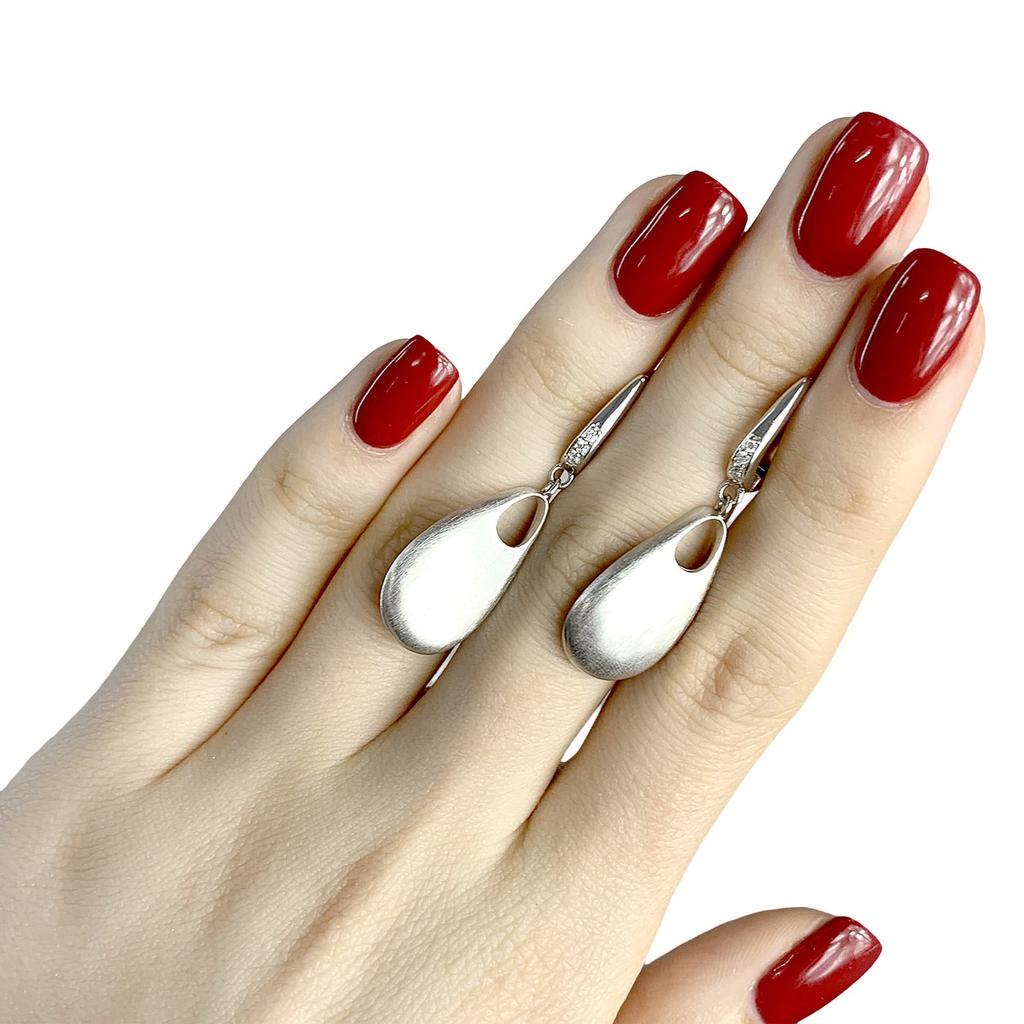 Silver Earrings with Cubic Zirkonia (1947128)