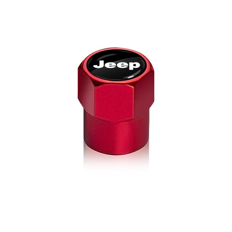 4 Stück Auto Rad Reifen Ventilkappen Reifenventilkappen Luftstaubdicht Wasserdicht für Jeep JK Gladiator Compass Renegade Grand Cherokee Wrangler