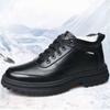 Cotton Shoes High-top Plus Velvet Thickened Warm Men's Shoes Fur-in-one Snow Boots All-match Casual Leather Shoes