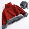Winter Boy Kids Thick Knitted Bottoming Shirts Solid High Collar Pullover Sweater Baby Boys Sport Clothes