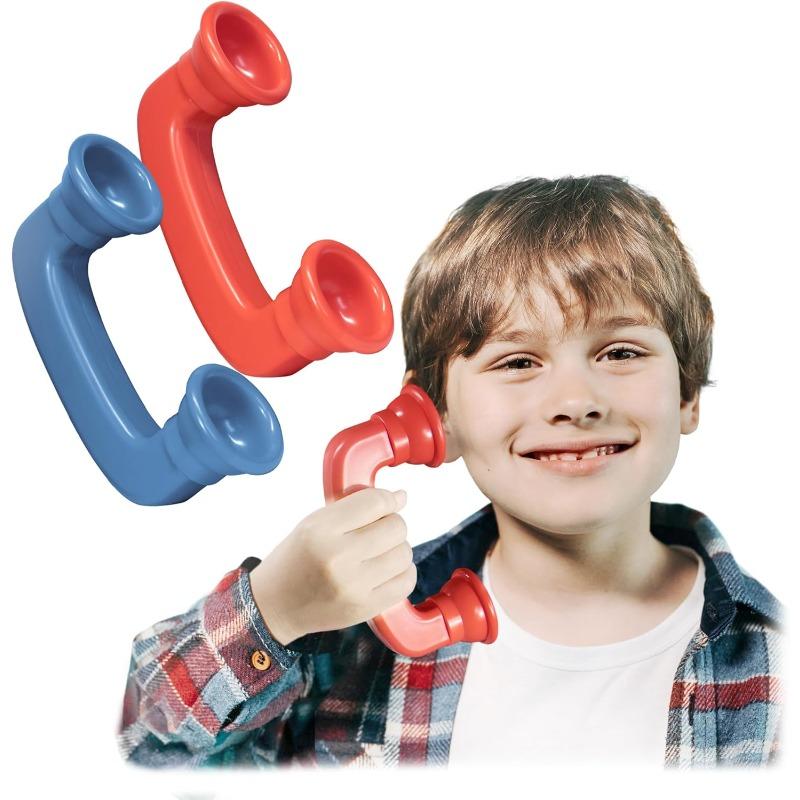 

Игрушка для речевой терапии Whisper Phones для улучшения чтения и слуховой обратной связи - Телефон для прослушивания вашего голоса - Упаковка из 2 штук