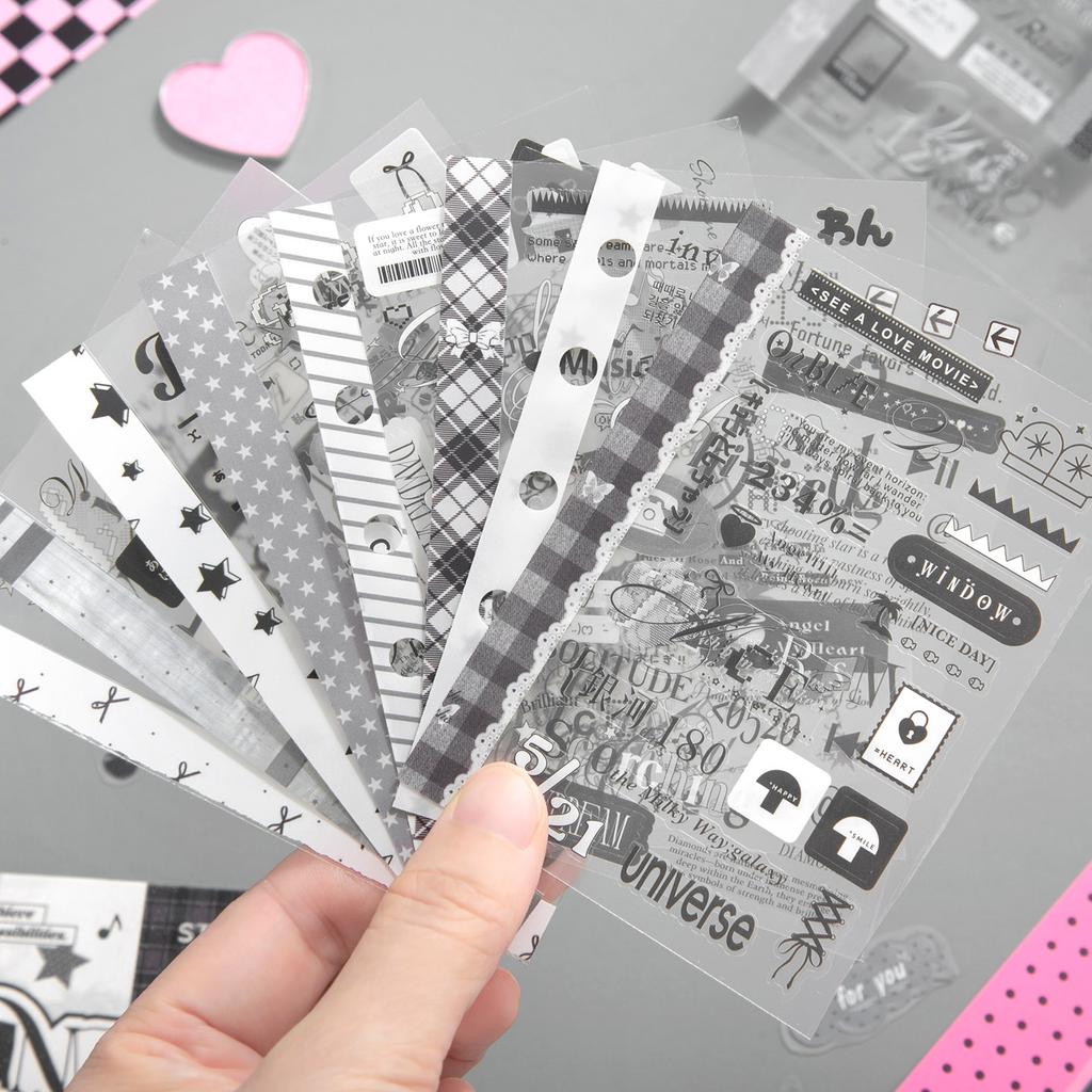 20sheets Kawaii Ins M5 Creative Typeface Die cut Stickers Book for DIY Diary Scrapbook Handmade Aesthetic Stickers