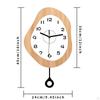 Wall Clock Hanging Easy Read Silent with Pendulum for Office Home Bedroom