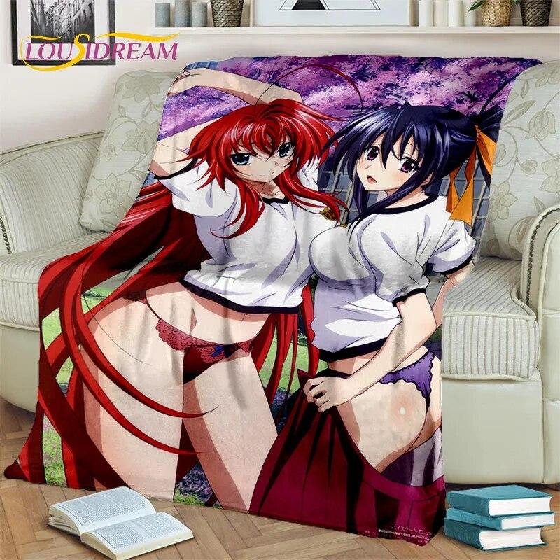 Мультфильм сексуальная девушка средней школы DxD аниме 3D одеяло, мягкое одеяло для дома, спальни, кровати, дивана, пикника, путешествия, одеяло, детское одеяло 125x150cm 50x60inch