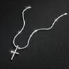 Full Moissanite Tennis Necklace with Pendant 925 Sterling Sliver Plated 18k Chain for Man Sparkling HipHop Party Jewely