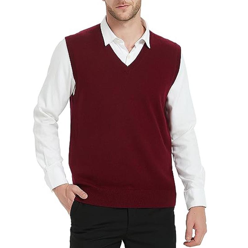 Men's Versatile Wool Blend Knit Vest - All-Season Bestseller