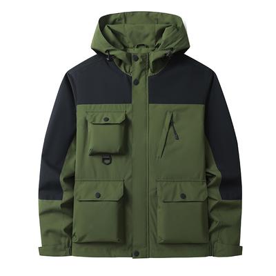 New Waterproof and Windproof Outdoor Jacket Men's and Women's Same Jacket Multi-bag Mountaineering Suit Breathable Trench Coat Sports Jacket
