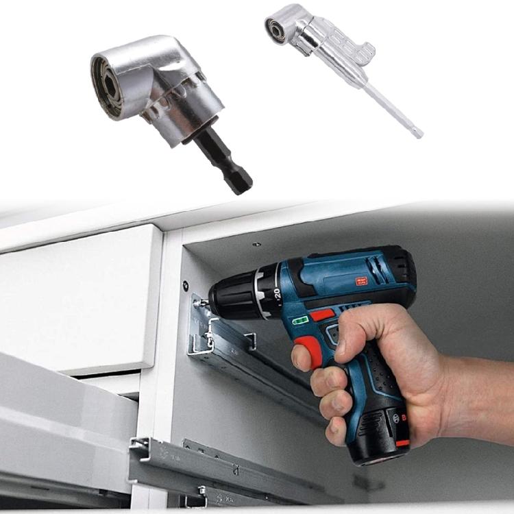 105 Degree Right Angle Driver Drilling and Driving Power Screwdriver Drill Attachment Adapter with 1/4inch Hex Shank