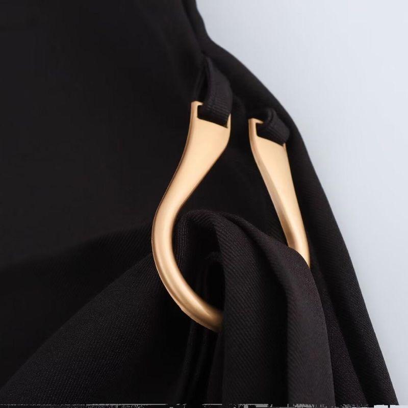 Kaslead New Arrival Women's Clothing Fashion Style Fashion Vachette Clasp Waist Slimming Short Dress