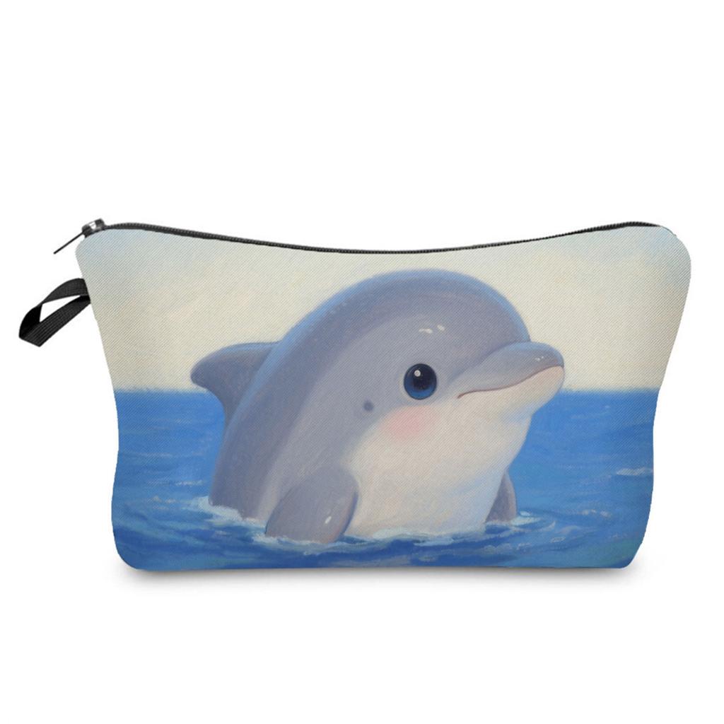 Sea Life Printed Cosmetic Bag, Travel Nail Polish Storage Bag, Classic Versatile Wash Bag