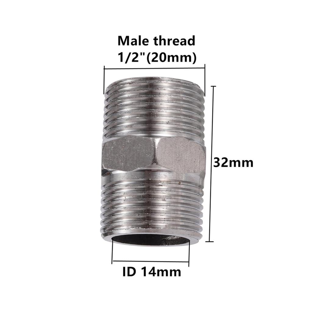 1/5Pcs Equal Double Male Straight Connector 1/2''3/4''1'' External Thread Car Washing Machine High-Pressure Pipe Extension Joint