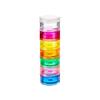 2 Pack Rainbow Pill Organizer Case 7 Day Stackable Tower Box Medicine Planner Small Case for Medications Vitamins and Supplement