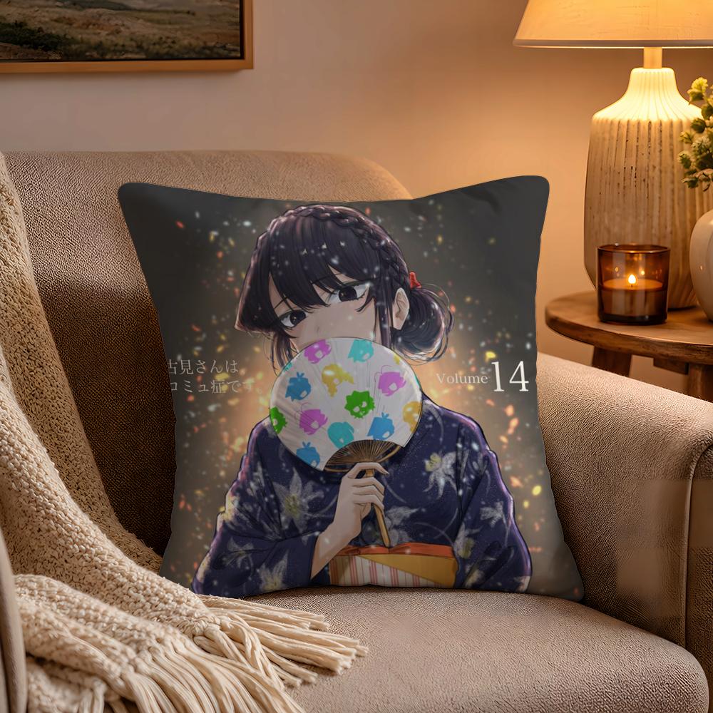 KKomi Cant Communicate Cushion Cover Soft Plush Cushion Cover Double Print And Invisible Zipper For Sofa Home Car Use