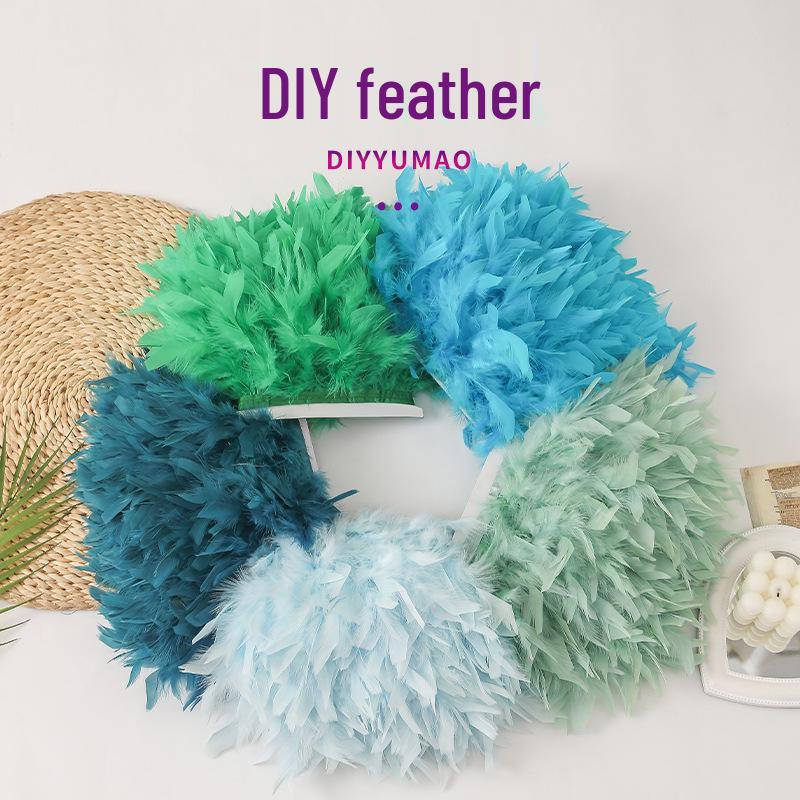 10-15CM Turkey Feather Trim for Clothing, DIY, and Jewelry Decor