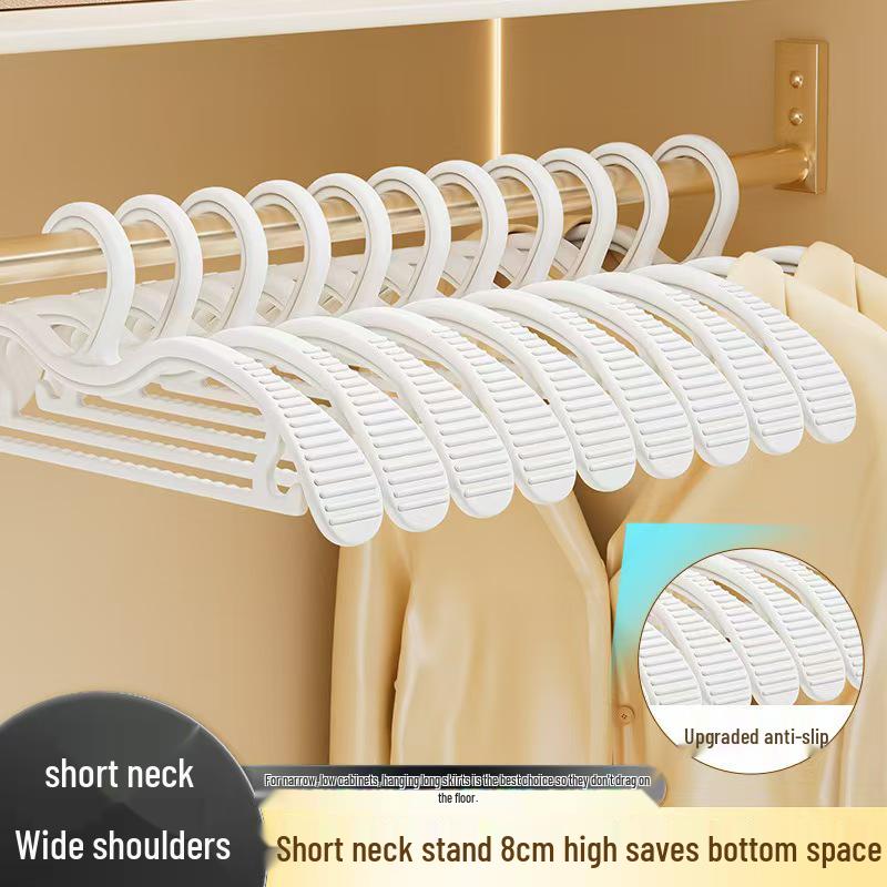 Ermo Swan Neck Short Hanger: Wrinkle & Shoulder Mark Prevention, Space-Saving Design. 1 piece